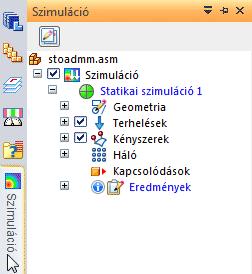 . fejezet 4 Bevezetés a szimulációba A Modelltörténetet megjelenítő ablak (EdgeTár) további információkat tartalmazó panelekkel is