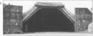 Special shelters fór aircraft/repülőgépfedezékek The first concrete aircraft shelters covered with earth were built between 1967-69. The last ones were established in 1990.
