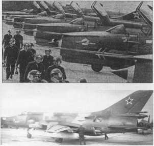 gvapib s fourty-some Su-17M2/UM2s were replaced by thirty-four/fifteen MiG- 27D/23UBs in July 1989.