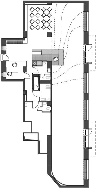 Zoltán (18 studio kazoda; Pintér Márton ( 15 VERY GOOD OFFICE) 37 Kiviteli szakasz // realization phase Felelős tervező // leading architect: Csóka Bálint; Göde András szakkonzulens KROKI Studio