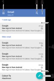 E-mail A levelezés beállítása A készüléken az E-mail alkalmazással küldhet és fogadhat e-maileket az e-mail fiókjain keresztül.