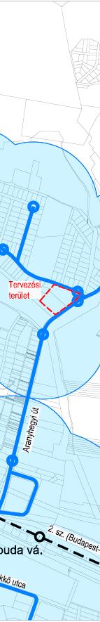 Az útra folyó csapadékvizek elvezetését nyílt árok biztosítja a beépítetlen terület mentén.