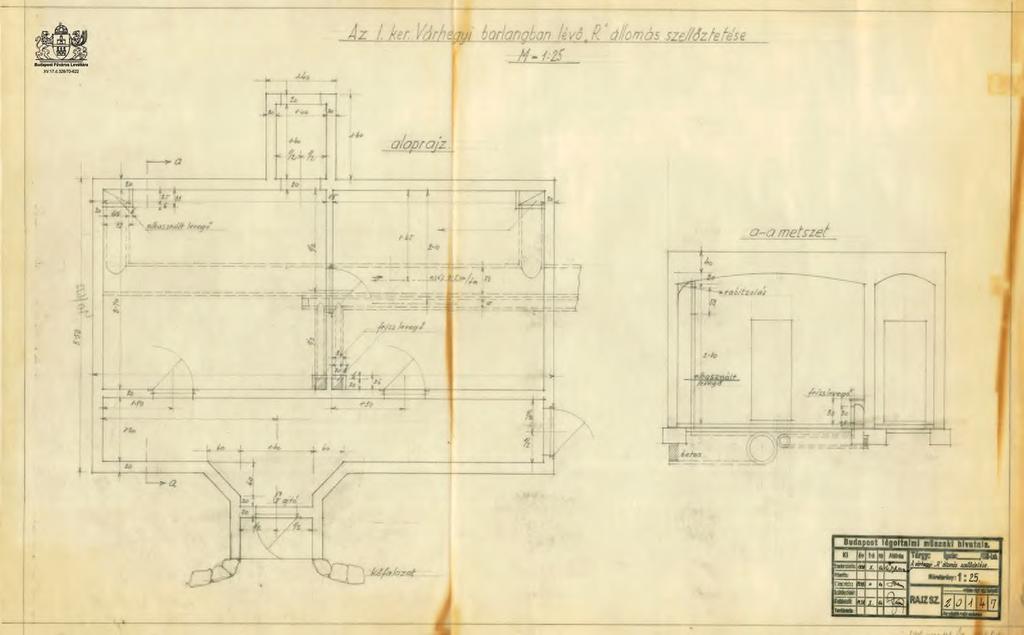 Miután az 1930-as években Kadić javaslatot tett a várbeli pincék hasznosítására, a kerület elöljárósága Mottl János irányításával kitakaríttatta az üregeket, az egyik felső pincéből feltárt régi