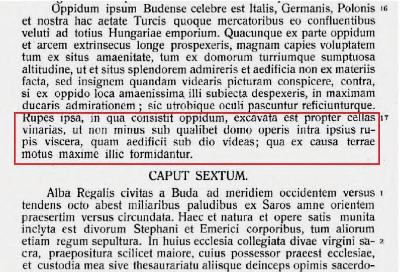 1412. augusztus 25-i oklevél, 33 amelyben a Szent György templom előtt fekvő ház három pincéjéről esik szó, amely közül az egyik barlangszerű, bortárolásra alkalmas.