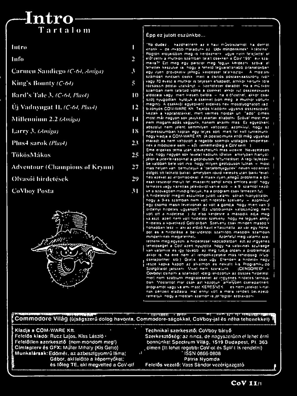 COMMODORE VILÁG 90/11. C64/1Z8, C16/Plus 4, AMIGA - PDF Ingyenes letöltés