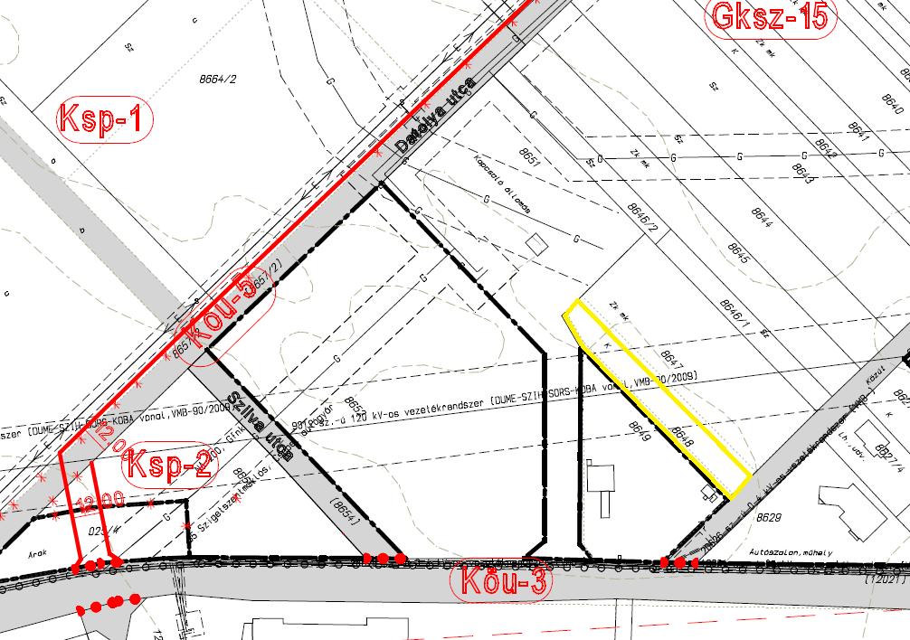 23. KOS-Product Zrt. Kiss Máté képv. Gyári út 72. Gyár út- 8648 hrsz-ú ingatlan övezeti besorolásának megváltoztatása Gksz-15-ről Gip övezetre A Helyi Építési Szabályzat ÉSZ 5.