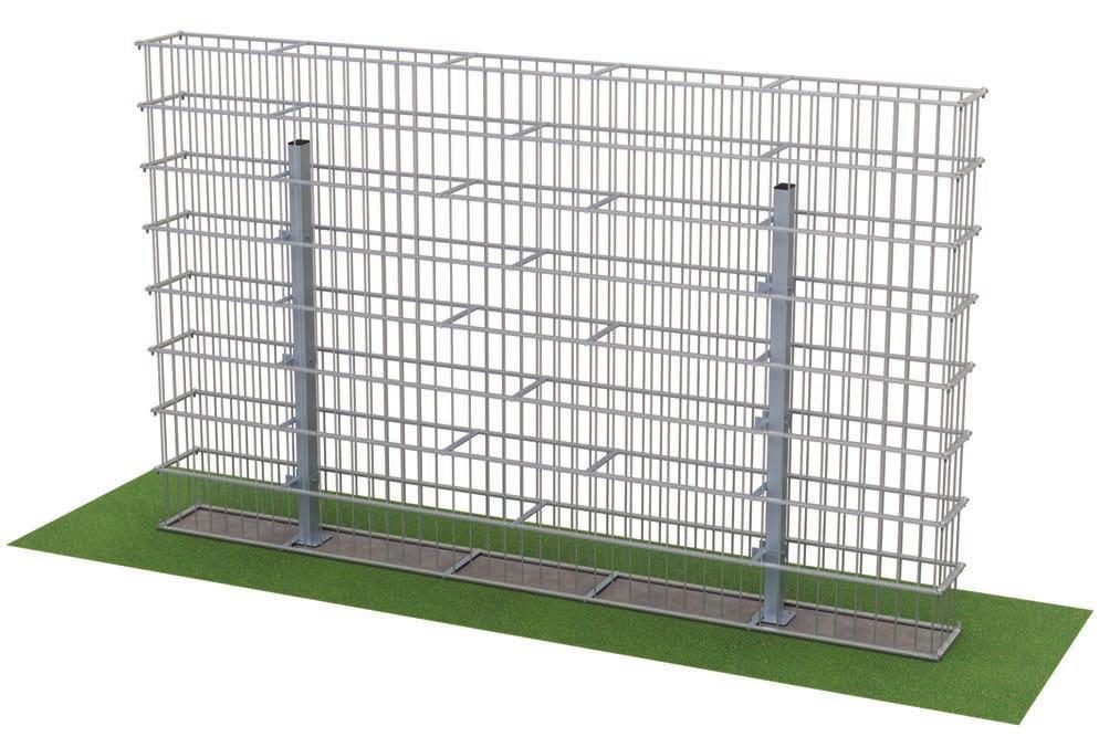a 180-200 cm magas kerítést vegyi horgonyokkal kell rögzíteni.