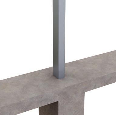 2 150 cm Ha gödröket kiástuk, akkor oszlopokat 150 cm-es térközzel behelyezzük.