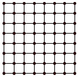 Tekintsük ezután hasonló módon a 8 x 8 - as táblát. A sarok pontok fokszáma 2, a többi szélső pont fokszáma 3, míg a belső pontok fokszáma pedig 4.