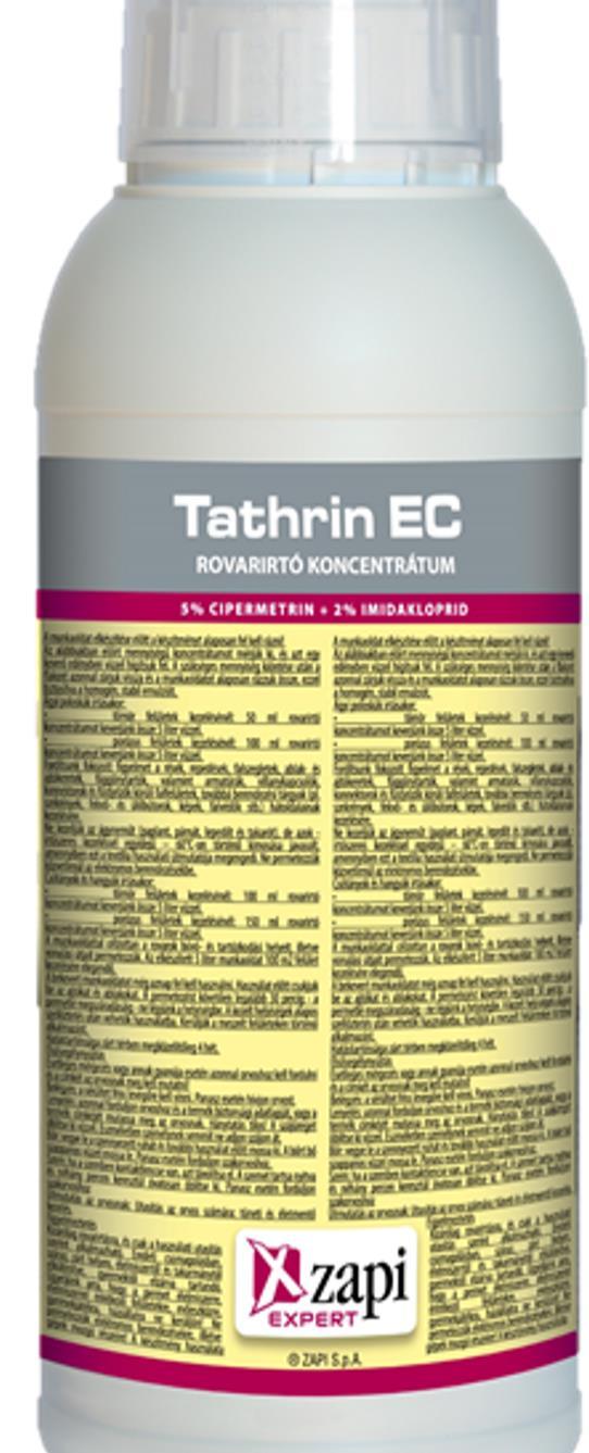 BEMUTATKOZIK: TATHRIN EC Egyedülálló szinergista hatóanyag összetétel: 5% cipermetrin + 2% imidakloprid Taglózó és