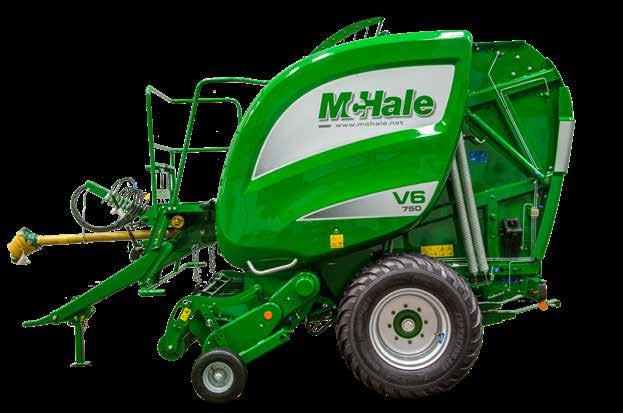 A MCHALE V6750 egy félautomata változókamrás bálázó, amely 15 késes aprítóegységgel és nagy teljesítményű rotorral van felszerelve.