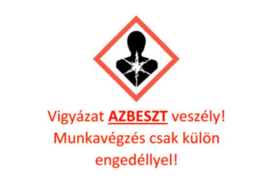 5. A MUNKAVÉGZÉS FOLYAMATA 5.1. Előkészítő munkálatok A palatető, lefolyócső eltávolítható biztonsági zóna nélkül, mivel az azbeszt kötött állapotban található meg benne.