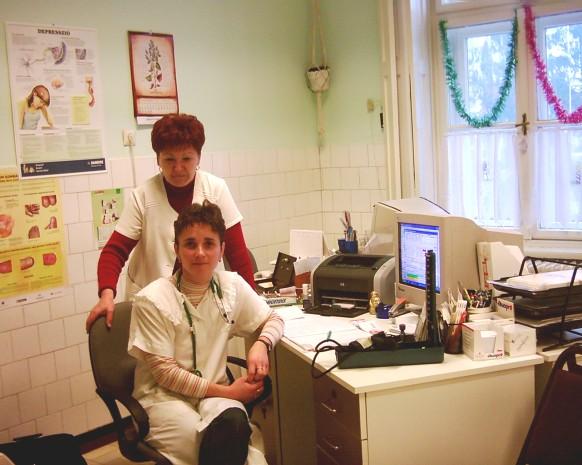 A doktornő a körzeti nővérrel, Horváth Lajosné Rózsikával folyamatosan látogatják az ágyban fekvő, nehezen mozgó, egyedül élő betegeket.