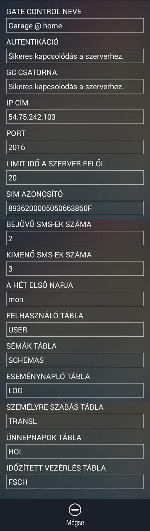 A GSM Gate Control Pro-t reprezentáló objektum részletei a Részletek gombra nyomva érhetők el.