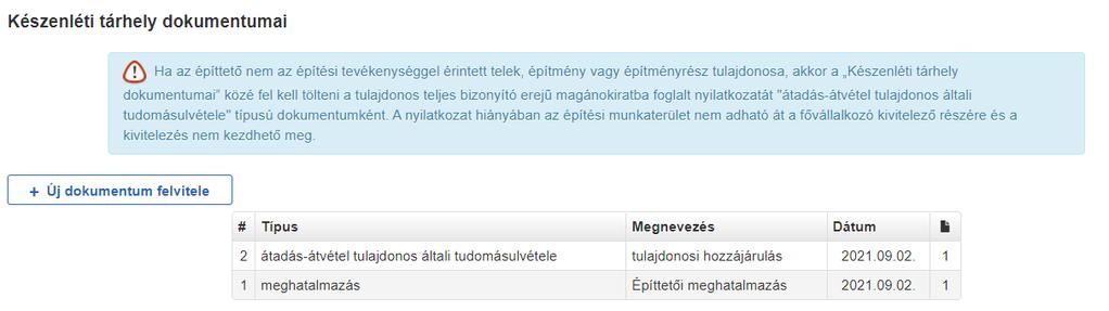 október 24-e előtti egyszerű bejelentésű naplótípusokban kötelező feltölteni, ezért csak ezekben jelenik meg a Kivitelezői felelősségbiztosítás adatok címsor az E-főnapló adatok oldalon.