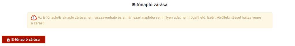 Az e-főnapló állapota az E-napló oldalon