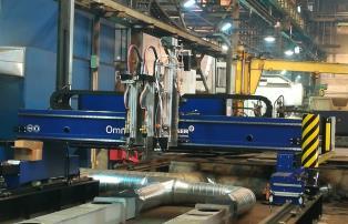Lemez és profilmegmunkáló gépek 1 1 db CNC Lángvágó berendezés OMNIMAT L4000 260.001.924.19. max.