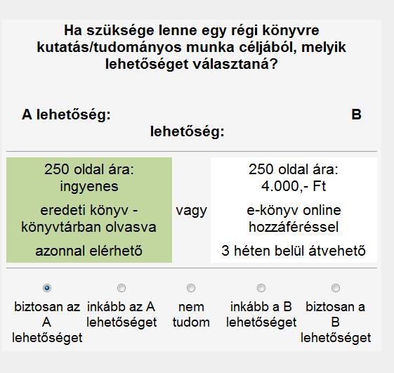 Szalóki G.: Az E-könyvek igény szerint (EOD) A conjoint-analízis (9. ábra) során azt vizsgáltuk, hogy az e-könyv mely jellemzői a leginkább fontosak a vásárlók számára.