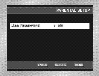 Szülôi felügyelet (PARENTALCONTROL) üzemmód olyan DVD lemezek esetén használható, melyek tartalmazzák a lemez lejátszásának korlátozásához a megfelelô információkat.