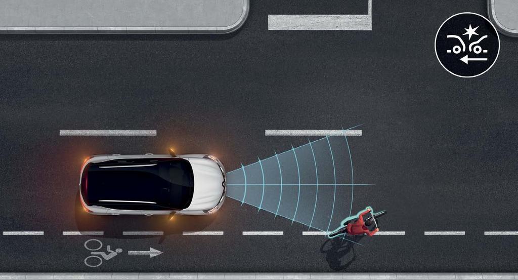 RENAULT DRIVE Aktív vészfékező rendszer gyalogos és kerékpáros észleléssel Bátran megbízhat a Captur-ben, hiszen autója folyamatosan figyeli a