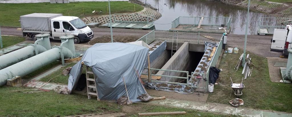 Amellett, hogy a betonszerkezet néhol 50 cm mélységben is átalakításra került, a felvitt Oxydtron betonjavító anyagok további nagy szilárdságú felületi védelmet biztosítanak a műtárgynak.