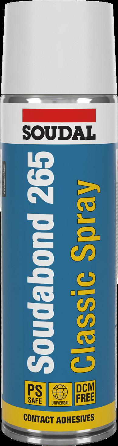 A Classic Spray kifejezetten alkalmas csomagolóanyagok, textilek, rugalmas padlóburkolatok és más könnyű anyagok ragasztására, úgymint parafa, bőr, karton, papír, kárpit, műanyag,