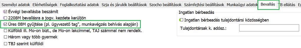 képviselő -ként az Ügyintéző -t. A név és a telefonszám megadása után az a következő, újra gyűjtött 08-as adatszolgáltatáson már szerepelni fog. Üres 08M gyűjtés pl.