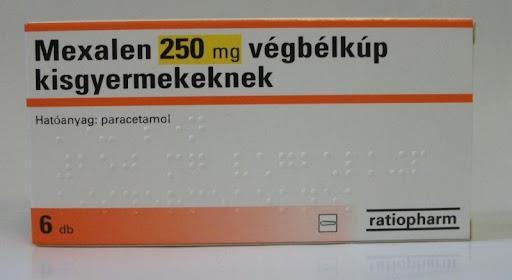 Lázcsillapítás, OTC Paracetamol Panadol 24 mg/ml szuszp., Doloramol 24 mg/ml oldat, Ben-u-ron 40 mg/ml Adagolás: 10-15 mg/kg, max. 60 mg/kg/nap 500 mg tbl.: 6-11 év és/vagy 33-43 kg: max. 4 tbl.