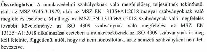 Szabályzata I. fejezet 7.1.