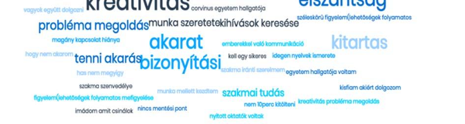 A válaszokból készült szófelhőt a következő ábra