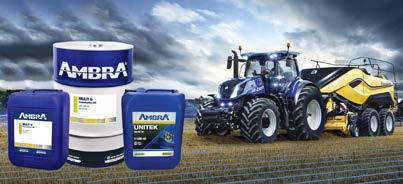 Ambra Mastertran Ultraction, ami kimondottan egy, a New Holland mezőgazdasági gépek újgenerációs sebességváltóihoz, hidraulika-rendszereihez és nedves fékjeihez kifejlesztett kenőanyag.