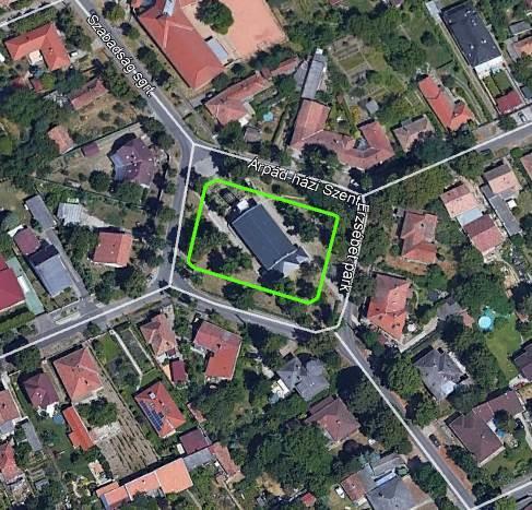Tanár utca menti zöldterület A téren és környezetében