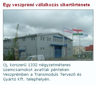 Egy veszprémi vállalkozás sikertörténete veszport.hu 2014.05.16.