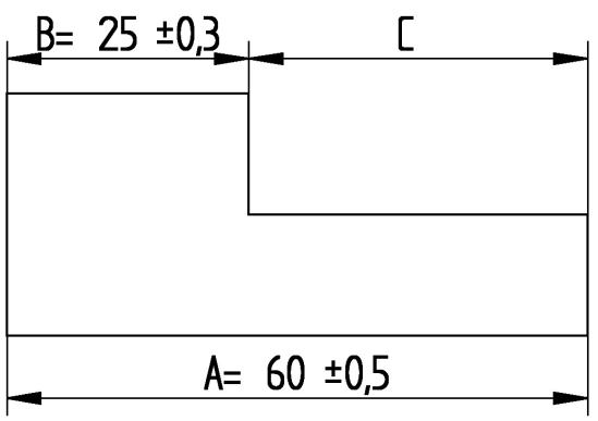 Lehetséges megoldás az, hogy az A méret tűrését szigorítjuk, így legyen A 6, 2. B C C B (6,2) (25,3) 35 B C C A B (6,2) (25,3) 35 B 35,1, ez már legyártható.