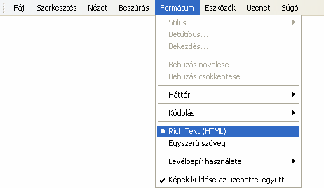 Amennyiben üzenetünket egy Outlook Express vagy Outlook felhasználónak címezzük, levelünkben kihasználhatjuk a