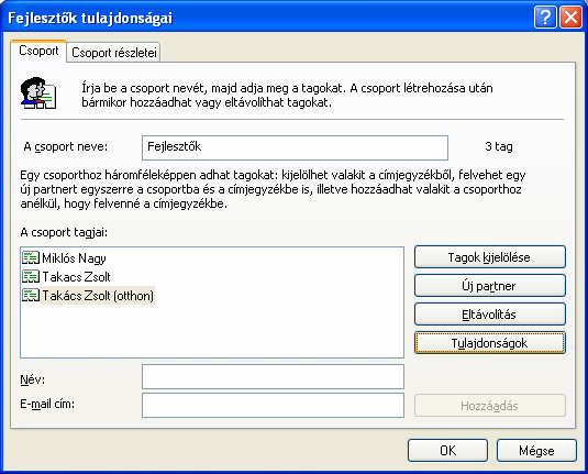 A tagok kiválasztása után kattintsunk az OK gombra.