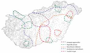 Magyarországon 2008-ban 3152 saját önkormányzattal rendelkezô település volt, ebbôl 306 város, 100 km 2 -re jutó 3,4 település európai össze - vetésben igen magas településsûrûséget jelent.