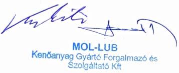 Változat: 3 Felülvizsgálat: 2010. 04. 21. Kibocsátás kelte: 2007. 06. 20. Oldal: 9/(9) Felülvizsgálat: Fejezet Változtatás tárgya Dátum Változatszám 3.