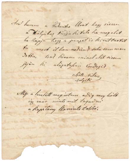 15-16 kép Szőts Júlia 1860. január 17-i híres levele Bolyai Gergelyhez Bolyai János haláláról.