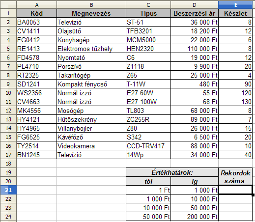 16. FEJEZET. TÖMBKÉPLETEK A CALCBAN 97 16.9. ábra. 31.