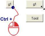 3 Ha megnyomod a gombot, semmi sem történik, mivel még nem tanítottad meg arra, hogyan reagáljon arra, ha lenyomják.