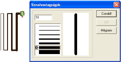 Tollvastagság A Tekn c tolla más-más vastagságú is lehet. Ha be szeretnéd állítani az értékét 1-re, vagy más értékre, használd a tollvastagság! vagy röviden a tv!parancsot!