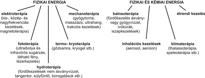 1. ábra A fizioterápia felosztása A következı fejezetekben a fizioterápia ágainak részletes bemutatására kerül sor (a teljesség igénye nélkül). 5.6.