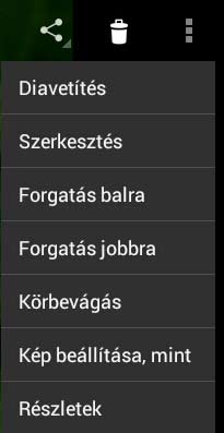 Érintse meg a Minialkalmazások (Widgets) elemet a minialkalmazás menü megnyitásához.