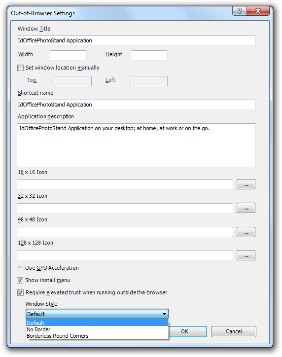 9. A Silverlight rejtett képességei descripton mezőbe írtak tooltipként jelennek meg az ikon felett.