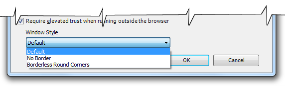 Out-of-Browser applications Az App.xaml.cs kódban először a konstruktorban iratkozz fel a Startup eseményre: public App() this.startup += this.application_startup; //egyéb konstruktori teendők.