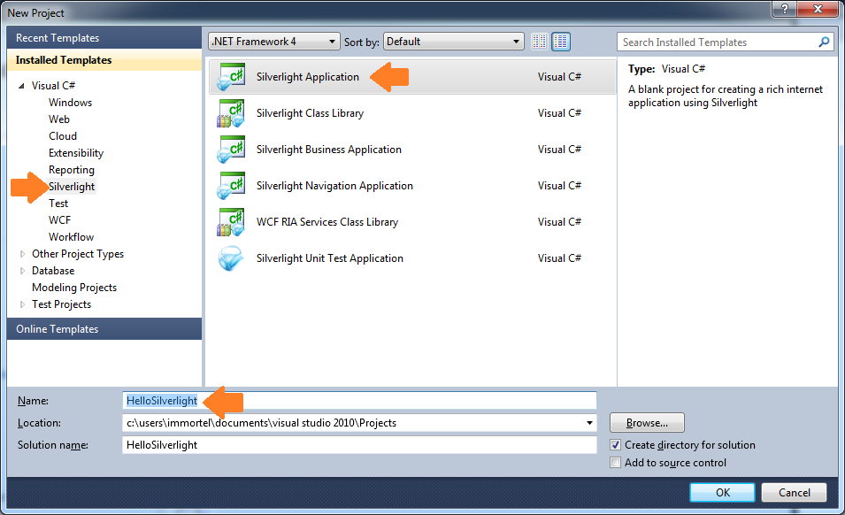 1. Silverlight és XAML alapok Legelőször is, telepítsük fel az előző részben felsorolt alkalmazásokat, majd ha ezzel megvagyunk, akkor indítsuk el a Visual Studio 2010-et!
