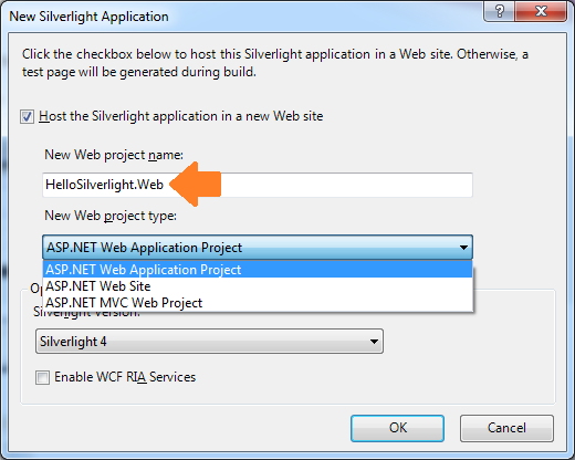 Válasszuk ki a Silverlight Application elnevezésű sablont, és adjuk a projektnek a HelloSilverlight nevet, mint ahogyan azt az 1-7 ábra is szemlélteti!
