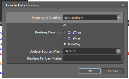 10. Üzleti alkalmazások fejlesztése Silverlight-ban 10-6 ábra: Shift lemonyása melletti drag-and-drop esetén manuálisan testreszabható az adatkötés A BookDetailsView UserControl-ra drap-and-drop