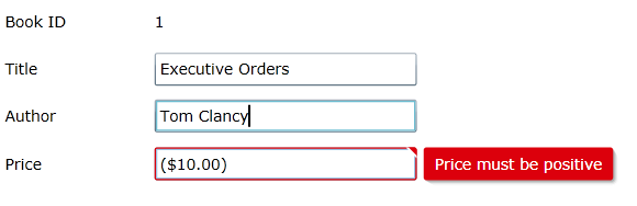 10. Üzleti alkalmazások fejlesztése Silverlight-ban RemoveError("Price", priceisnegativeerrormessage);... A ValidatePrice metódus hívhatna akár szerver oldali kódot is, amely aszinkron hívást jelentene.